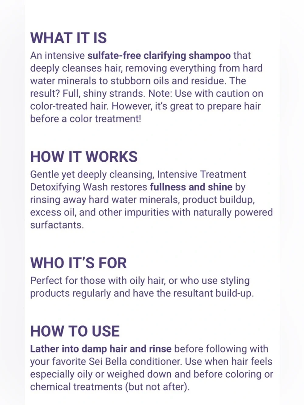 Sei Bella Detoxifying Wash